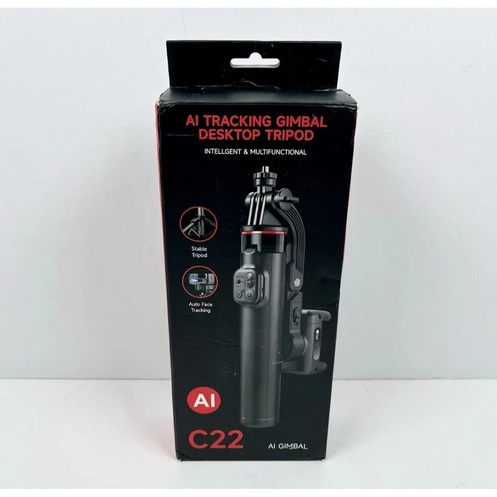 C22 AI Face Tracking Handheld Gimbal Stabilizer 360° Rotation Shoot Selfie Stick